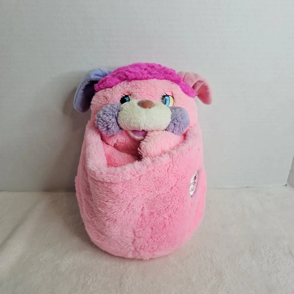 Vintage 1985 Pink Party Popples Plush Stuffed Animal American Greetings Mattel